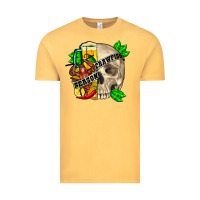 Vintage Mustard skull crawfish season Vintage Tee - FaDigitalArtStudio