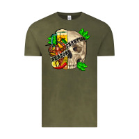 Vintage Olive skull crawfish season Vintage Tee - FaDigitalArtStudio