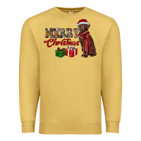 Antique Gold merry christmas labrador retriever Premium Sweatshirt - RanaPortraitStore