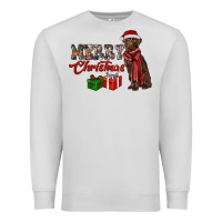 Dove Grey merry christmas labrador retriever Premium Sweatshirt - RanaPortraitStore