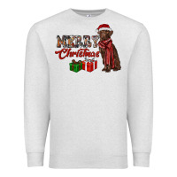 Oatmeal Heather merry christmas labrador retriever Premium Sweatshirt - RanaPortraitStore