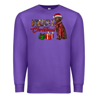 Purple merry christmas labrador retriever Premium Sweatshirt - RanaPortraitStore