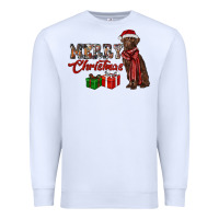 White merry christmas labrador retriever Premium Sweatshirt - RanaPortraitStore