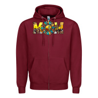 Burgundy mom Zipper Hoodie - JahusDesignShop