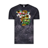 Cloud Black Cowhide Michigan map Vintage Tee - RanaPortraitStore