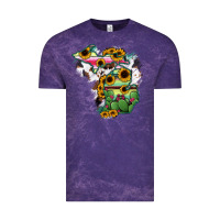 Cloud Purple Cowhide Michigan map Vintage Tee - RanaPortraitStore