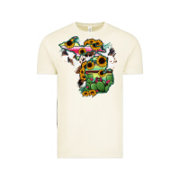 Vintage Arctic Cowhide Michigan map Vintage Tee - RanaPortraitStore