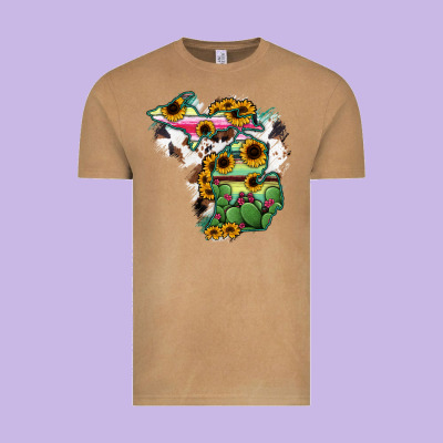 Cowhide Michigan Map Vintage Tee Designed By Ranaportraitstore