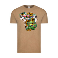 Vintage Coffee Cowhide Michigan map Vintage Tee - RanaPortraitStore