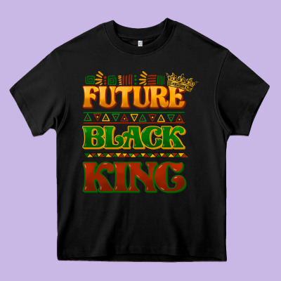 Future Black King Heavy Core Tee Designed By Howdyjamesfarm