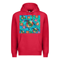 Cardinal Turtle summer seashells starfish seaweed Premium Hoodie - Artiststas