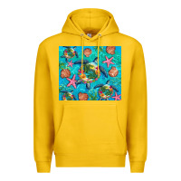 Lemon Turtle summer seashells starfish seaweed Premium Hoodie - Artiststas