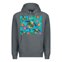 Rock Turtle summer seashells starfish seaweed Premium Hoodie - Artiststas