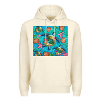 Sandshell Turtle summer seashells starfish seaweed Premium Hoodie - Artiststas