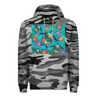 Slate Camo Turtle summer seashells starfish seaweed Premium Hoodie - Artiststas