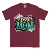 Burgundy blessed mom Classic Tee - OliviaCreatesArt