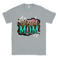 Heather Grey blessed mom Classic Tee - OliviaCreatesArt