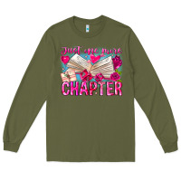 Army Green Just One More Chapter Long Sleeve Tee - CowhideDigitalArt