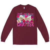 Burgundy Just One More Chapter Long Sleeve Tee - CowhideDigitalArt