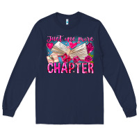 Navy Just One More Chapter Long Sleeve Tee - CowhideDigitalArt