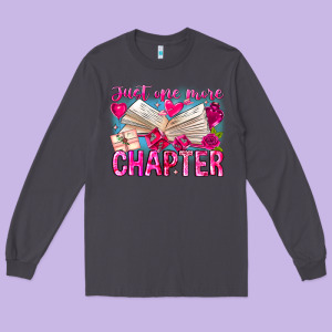 Just One More Chapter Long Sleeve Tee Designed By Cowhidedigitalart