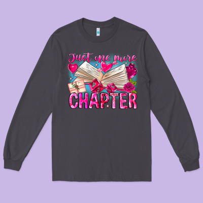 Just One More Chapter Long Sleeve Tee Designed By Cowhidedigitalart