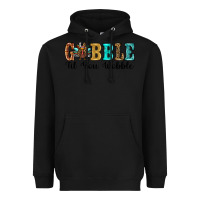 Black gobble til you wobble thanksgiving turkey Heavyweight Hoodie - RanaPortraitStore
