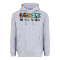 Heather Grey gobble til you wobble thanksgiving turkey Heavyweight Hoodie - RanaPortraitStore