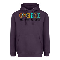 Plum gobble til you wobble thanksgiving turkey Heavyweight Hoodie - RanaPortraitStore