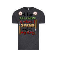 Vintage Black at the ballpark is where i spend most my days Vintage Tee - BundleAndBundleShop