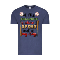 Vintage Denim at the ballpark is where i spend most my days Vintage Tee - BundleAndBundleShop