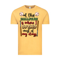 Vintage Mustard at the ballpark is where i spend most my days Vintage Tee - BundleAndBundleShop