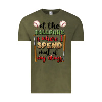 Vintage Olive at the ballpark is where i spend most my days Vintage Tee - BundleAndBundleShop