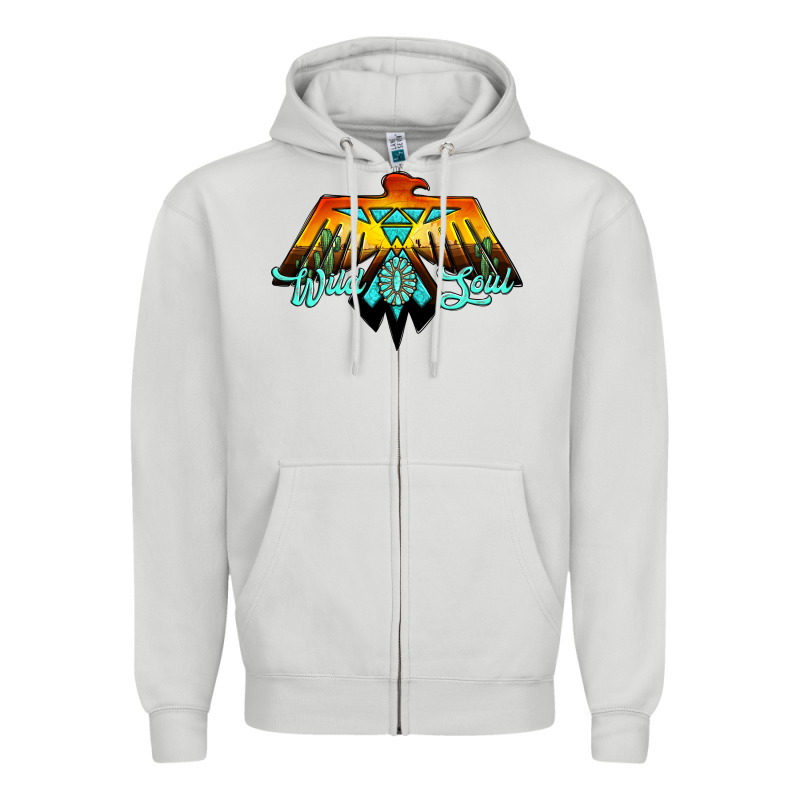 Thunderbird Wild Soul Zipper Hoodie by JahusDesignShop | Teevron