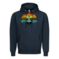 Navy thunderbird wild soul Zipper Hoodie - JahusDesignShop