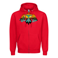 Red thunderbird wild soul Zipper Hoodie - JahusDesignShop