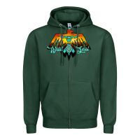 Sports Green thunderbird wild soul Zipper Hoodie - JahusDesignShop