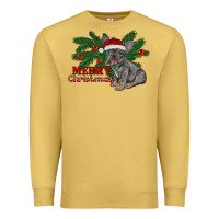 Antique Gold merry christmas french bulldog Premium Sweatshirt - RanaPortraitStore