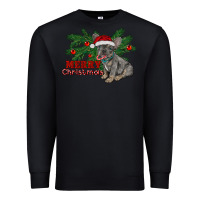 Black merry christmas french bulldog Premium Sweatshirt - RanaPortraitStore