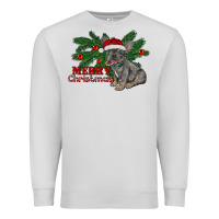 Dove Grey merry christmas french bulldog Premium Sweatshirt - RanaPortraitStore