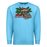 Ocean Blue merry christmas french bulldog Premium Sweatshirt - RanaPortraitStore
