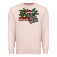 Pale Pink merry christmas french bulldog Premium Sweatshirt - RanaPortraitStore