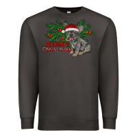 Smoke merry christmas french bulldog Premium Sweatshirt - RanaPortraitStore