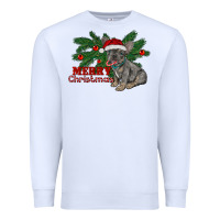 White merry christmas french bulldog Premium Sweatshirt - RanaPortraitStore