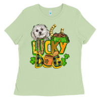 Matcha lucky dog St. Patrick's Ladies Tee - FaDigitalArtStudio