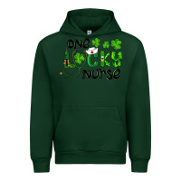 Forest Green Saint Patricks One Lucky Nurse Urban Hoodie - RanaPortraitStore
