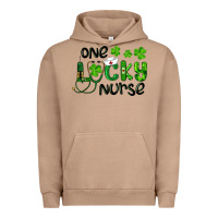 Pigment Burro Saint Patricks One Lucky Nurse Urban Hoodie - RanaPortraitStore