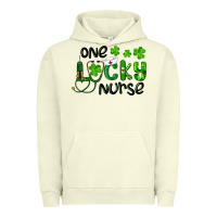 Pigment Pistachio Saint Patricks One Lucky Nurse Urban Hoodie - RanaPortraitStore