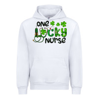 White Saint Patricks One Lucky Nurse Urban Hoodie - RanaPortraitStore