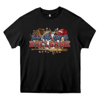 Black Take me out to ball game baseball Heavy Core Tee - HowdyJamesFarm